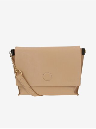 Béžová dámská kožená crossbody kabelka ELEGA Lionel  