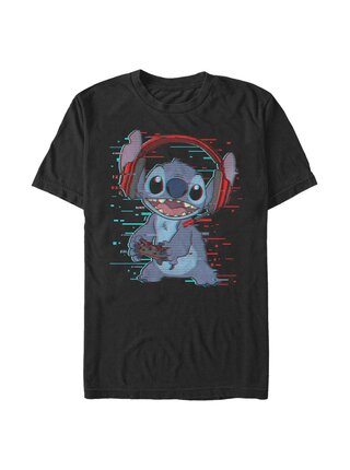 Černé pánské tričko Disney Classics Stitch Games
