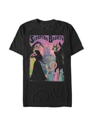 Černé pánské tričko Disney Sleeping Beauty Poster