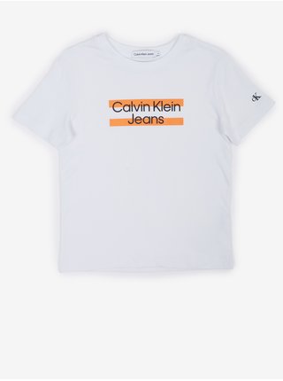 Biele chlapčenské tričko Calvin Klein Jeans