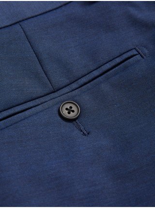 Tmavě modré pánské oblekové kalhoty Marks & Spencer