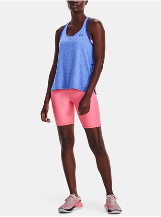 Modré dámské žíhané tílko Under Armour UA Knockout Mesh Back Tank 