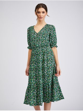 Zelené dámské vzorované šaty ORSAY 