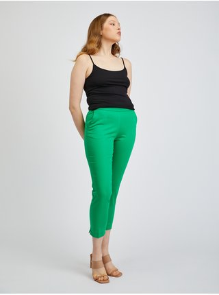 Zelené dámské zkrácené kalhoty ORSAY  