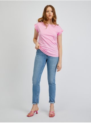 Růžové dámské tričko ORSAY 