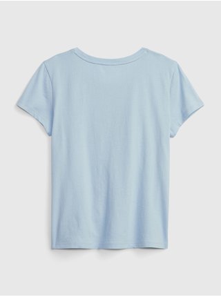 Modré dievčenské tričko s logom GAP