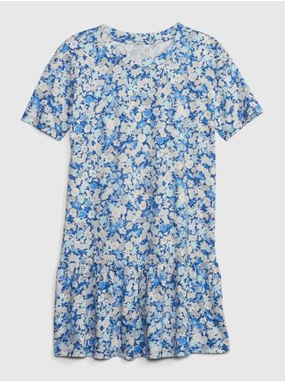 Modré holčičí květované šaty GAP 