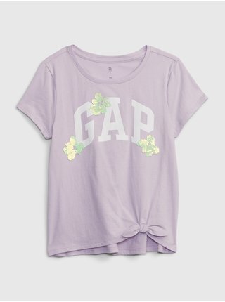 Světle fialové holčičí tričko s logem GAP  