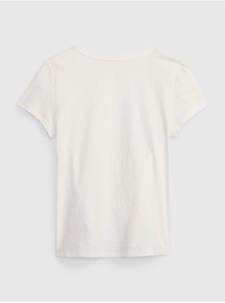 Bílé holčičí tričko s logem GAP  