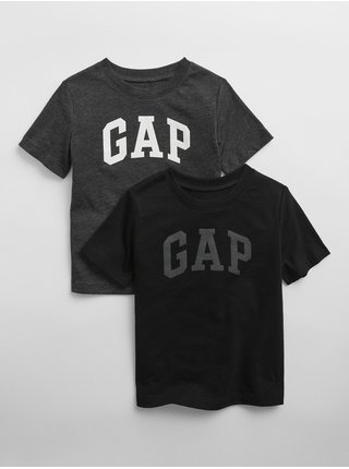 Sada dvou klučičích triček v černé a šedé barvě GAP 