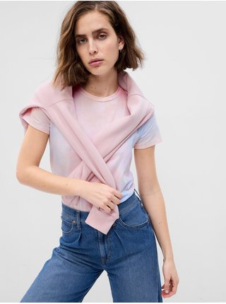 Modro-růžové dámské basic tričko GAP 