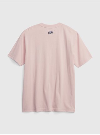 Světle růžové bavlněné pánské tričko GAP