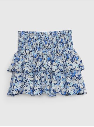 Modrá holčičí květovaná kraťasová sukně GAP