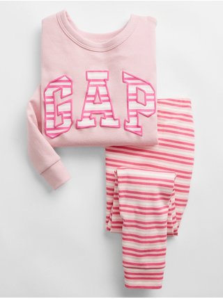 Ružové dievčenské pruhované pyžamo GAP