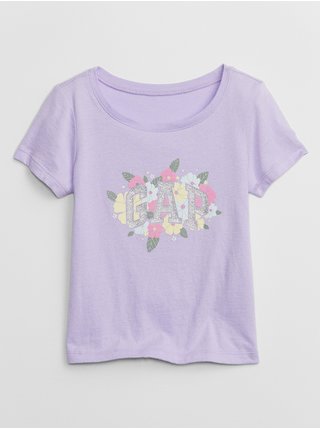 Světle fialové holčičí tričko s potiskem GAP