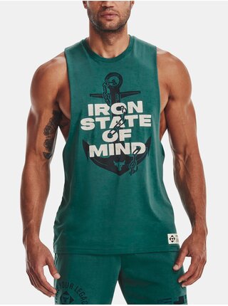 Zelené pánské tílko s potiskem Under Armour UA PROJECT ROCK STATE OF MIND MUSCLE TANK