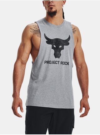 Šedé pánské tílko Under Armour UA PROJECT ROCK BRAHMA BULL TANK