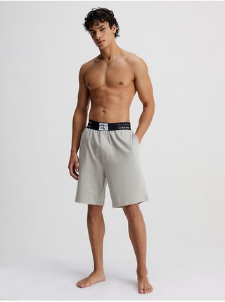 Světle šedé pánské pyžamové kraťasy Calvin Klein Underwear