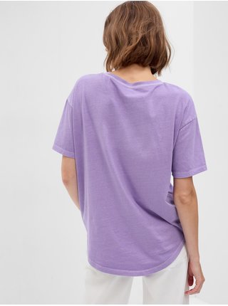 Fialové dámské bavlněné tričko s logem GAP