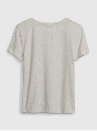 Šedé dievčenské bavlnené tričko s motívom srdca GAP