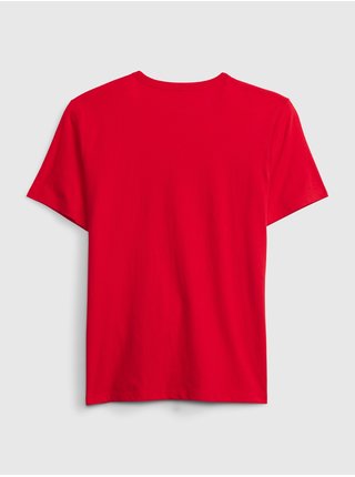 Červené klučičí bavlněné tričko s logem GAP