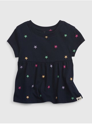 Tmavě modré holčičí tričko s motivem hvězdiček GAP