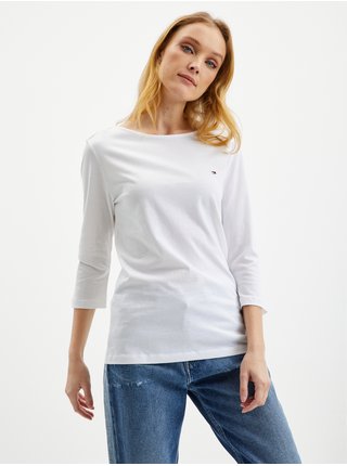 Bílé dámské tričko s tříčtvrtečním rukávem Tommy Hilfiger 