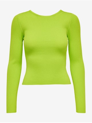 Světle zelený svetr s průstřihem na zádech ONLY Emmy