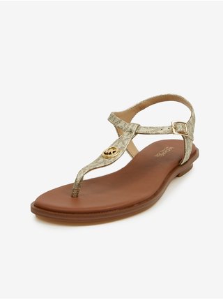 Béžové dámske vzorované sandále Michael Kors Mallory