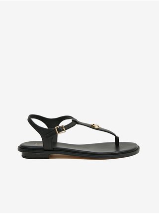 Čierne dámske kožené sandále Michael Kors Mallory