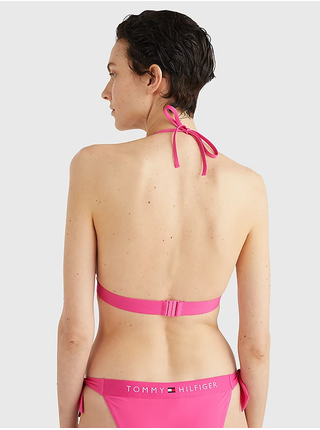 Tmavo ružový dámsky vrchný diel plaviek Tommy Hilfiger Underwear