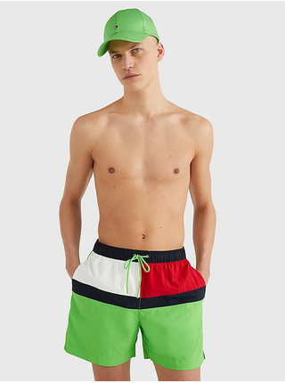 Světle zelené pánské vzorované plavky Tommy Hilfiger Underwear