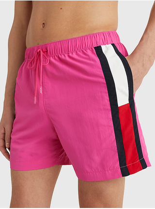 Tmavo ružové pánske plavky Tommy Hilfiger Underwear