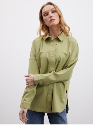 Svetlo zelená dámska vrchná oversize košeľa ZOOT.lab Becca
