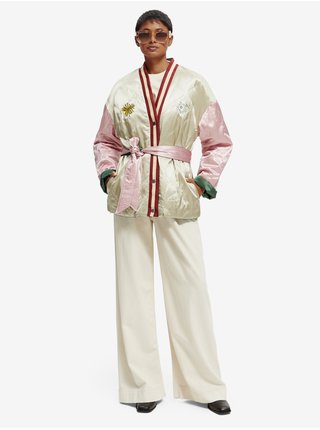 Růžovo-zelené dámské oboustranné kimono Scotch & Soda