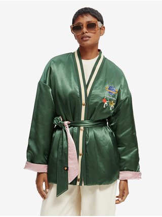 Růžovo-zelené dámské oboustranné kimono Scotch & Soda