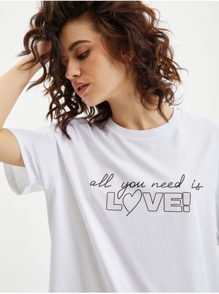 Bílé dámské tričko Zoot Original All you need is love