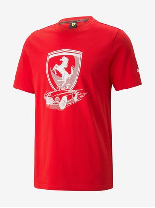 Červené pánské tričko Puma Ferrari Race Big Shield