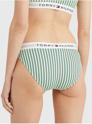 Zelený dámsky pruhovaný spodný diel plaviek Tommy Hilfiger Underwear