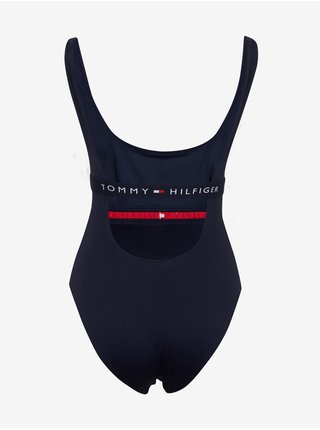Tmavomodré dámske jednodielne plavky Tommy Hilfiger Underwear