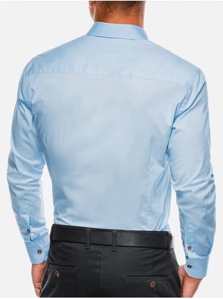 Pánska elegantná košeľa s dlhým rukávom K302 - blankytná