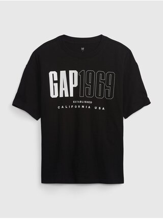 Černé klučičí tričko s logem GAP 