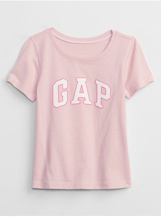 Světle růžové holčičí tričko s logem GAP 