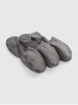 Sada tří párů pánských neviditelných ponožek v šedé barvě GAP  