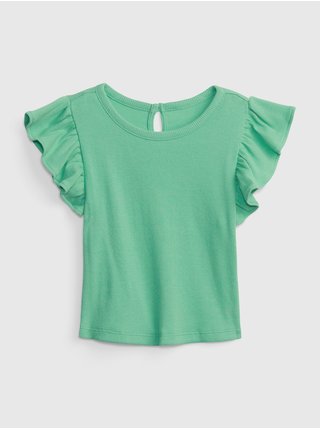 Zelené holčičí tričko s volány GAP 