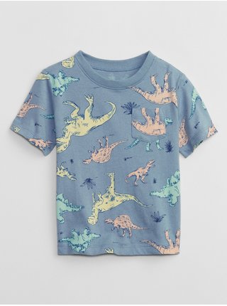 Modré klučičí tričko s motivem dinosaurů GAP