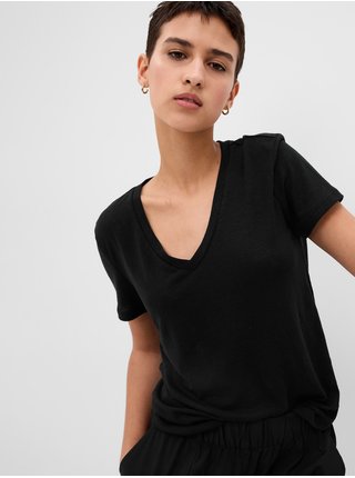 Černé dámské basic tričko GAP