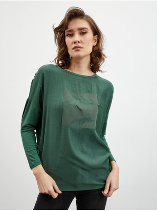 Zelené dámské tričko s potiskem ZOOT.lab Rozy