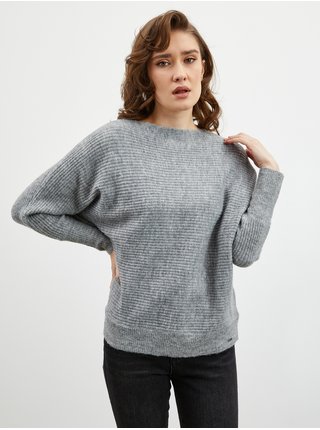 Sivý dámsky rebrovaný sveter ZOOT.lab