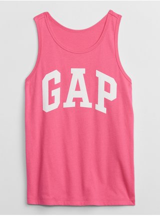 Ružové dievčenské tielko s logom GAP
